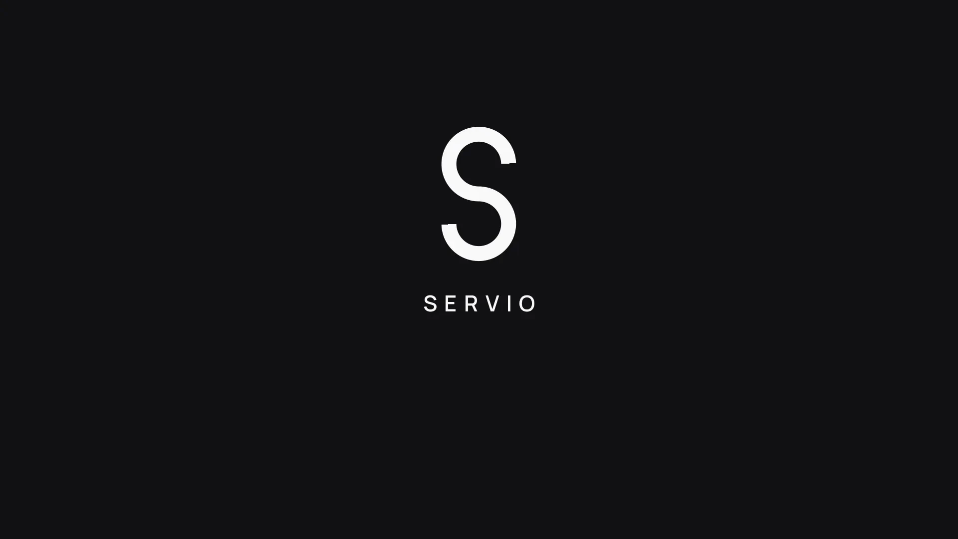 Servio — le lockup de la marque, extrait du trailer