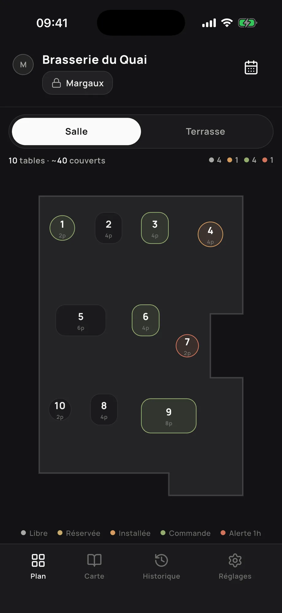 Plan de salle